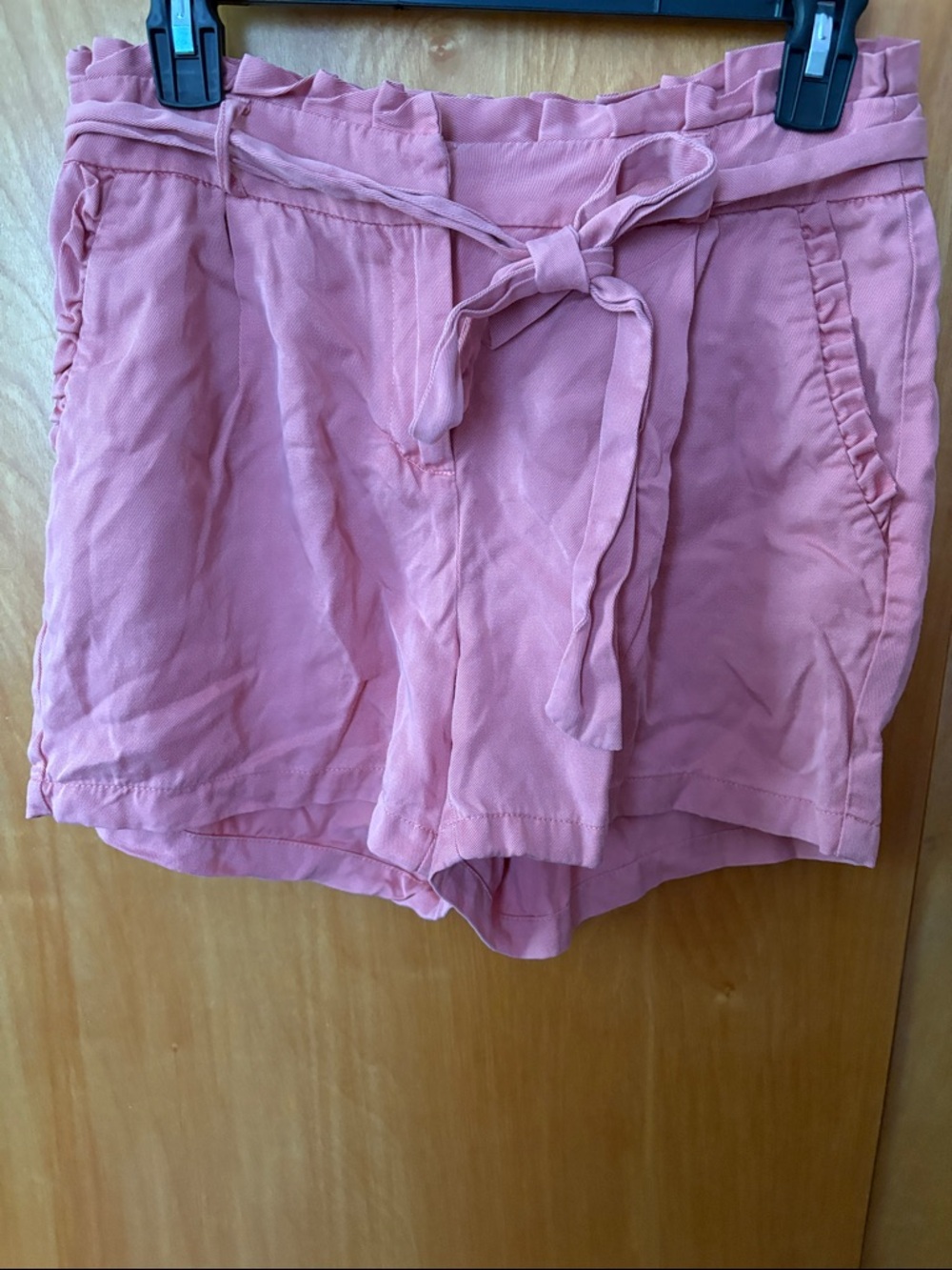 Naf naf shorts with ruffles salmon pink size  s - m